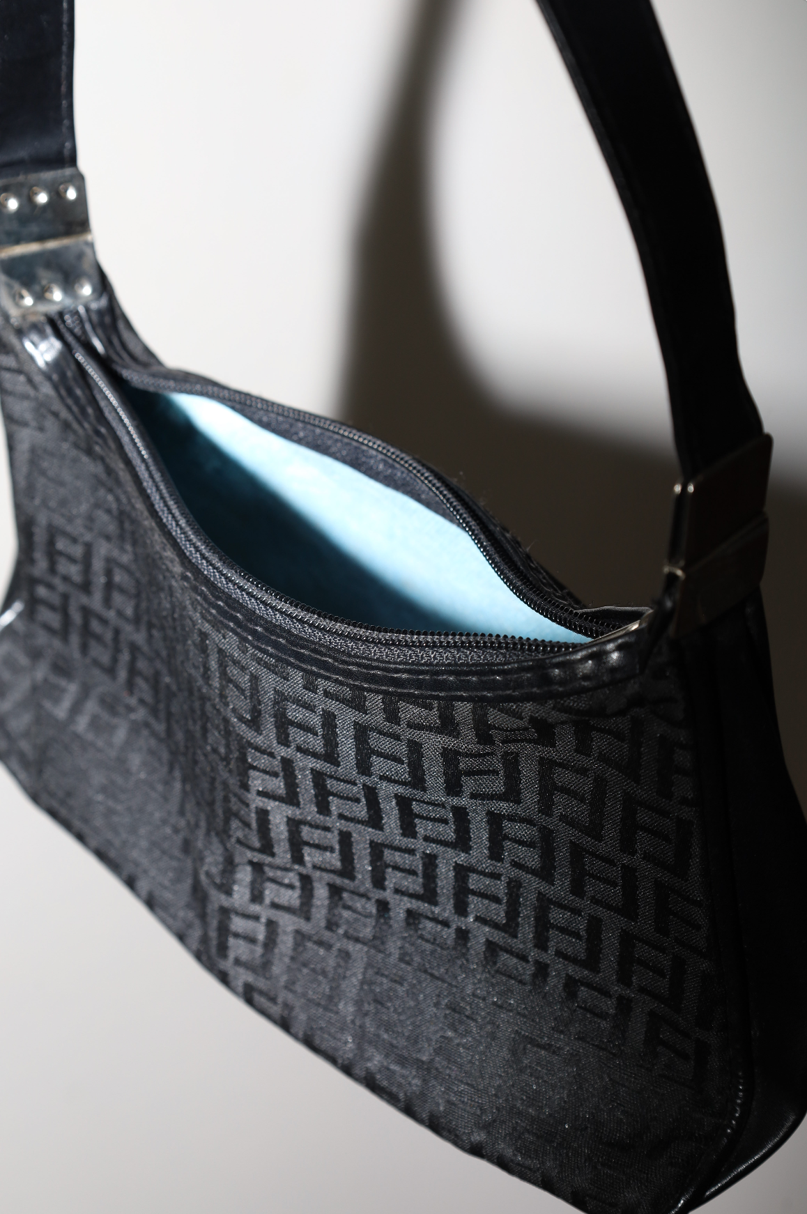 Vintage Black Monogram Shoulder Bag