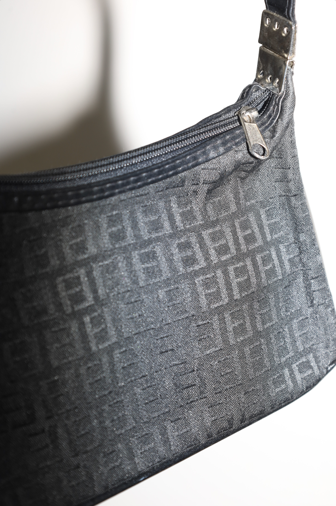 Vintage Black Monogram Shoulder Bag