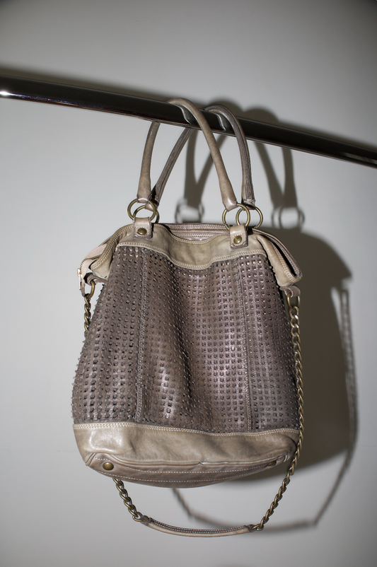 Vintage Khaki Leather Bag