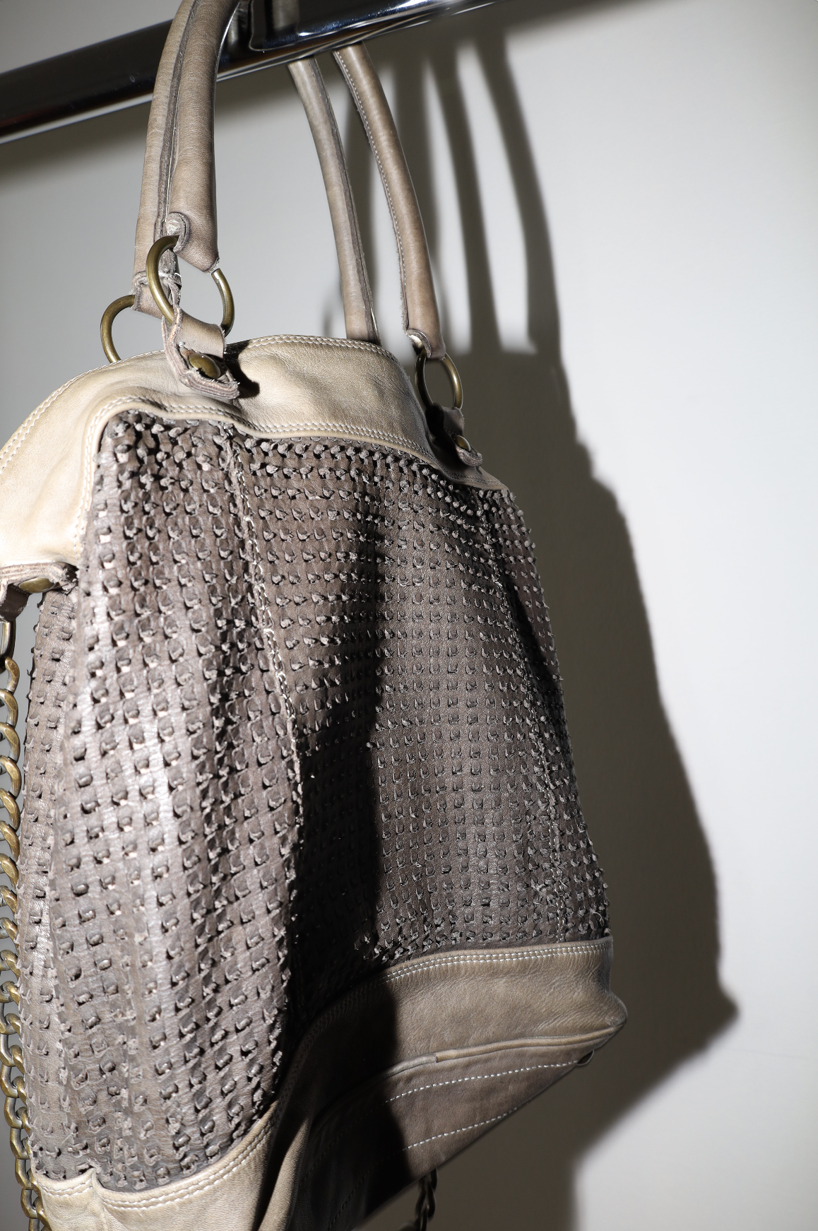 Vintage Khaki Leather Bag