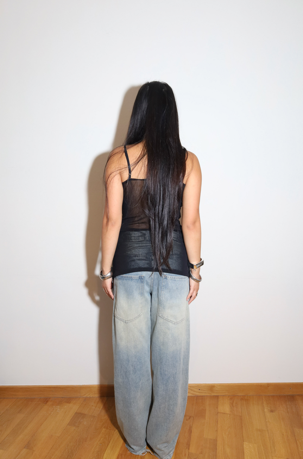 Black Sheer Sequin Top