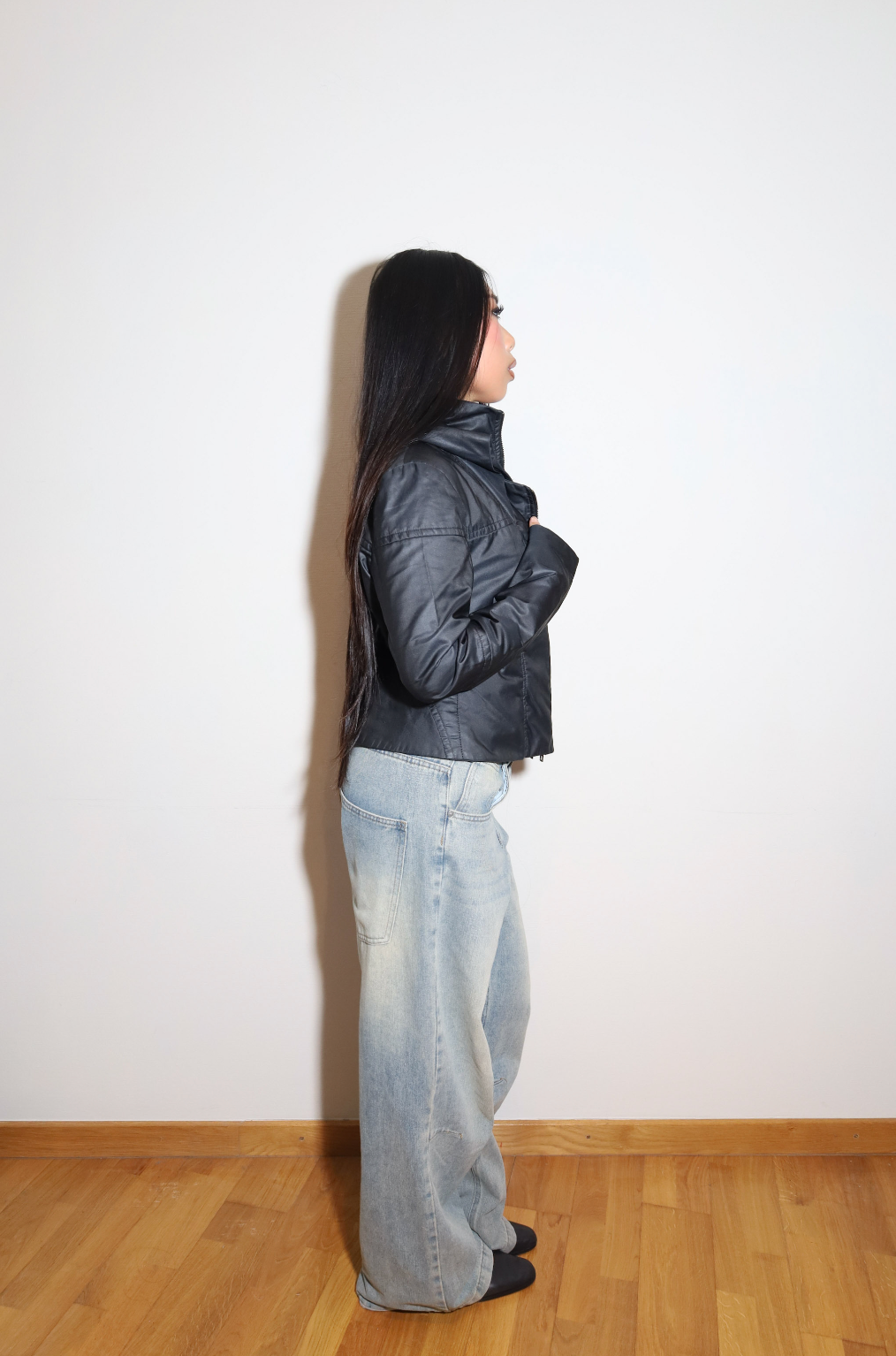 Black Double Zipper Jacket Sarah Pacini