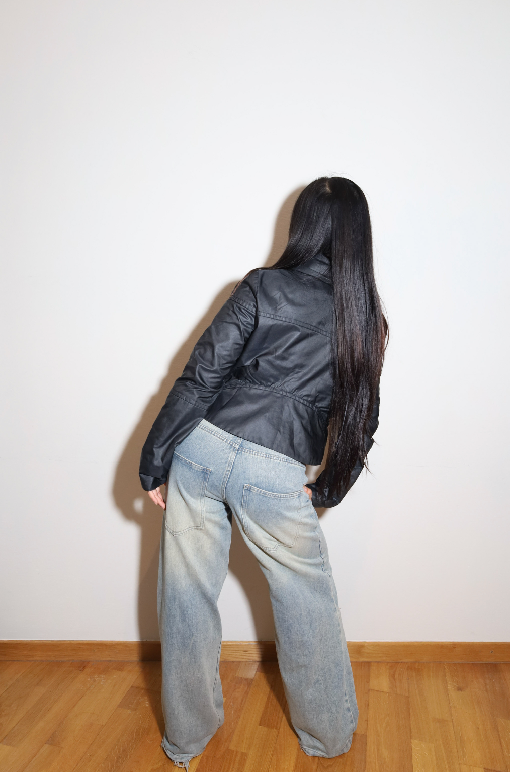 Black Double Zipper Jacket Sarah Pacini