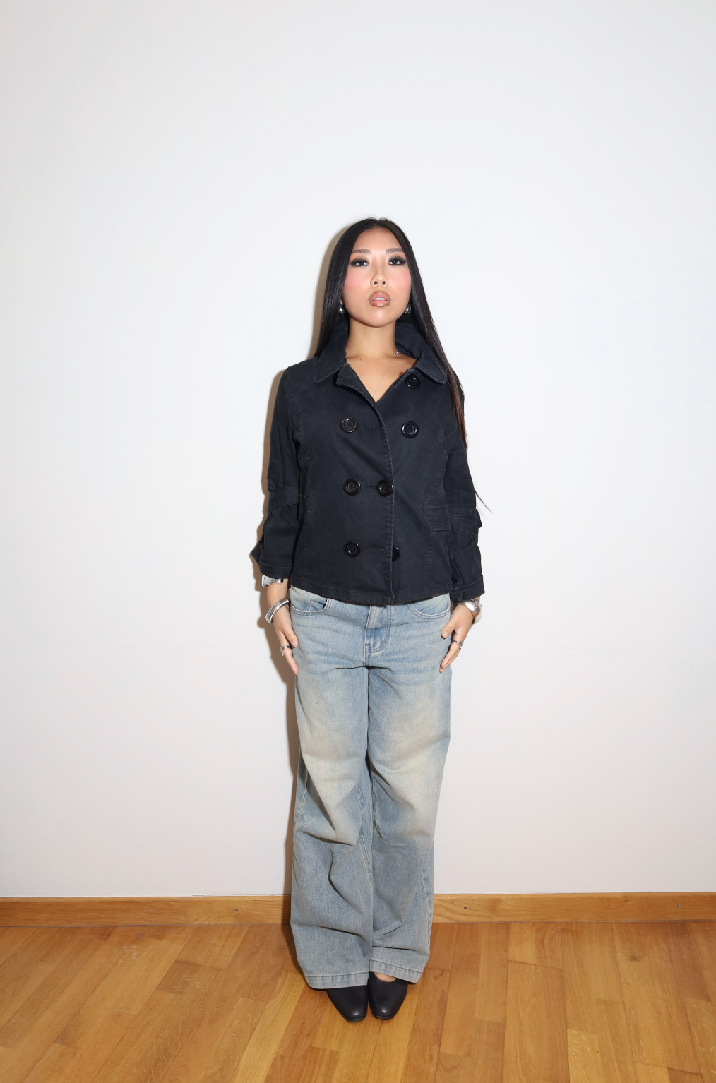 Black Peacoat Jacket