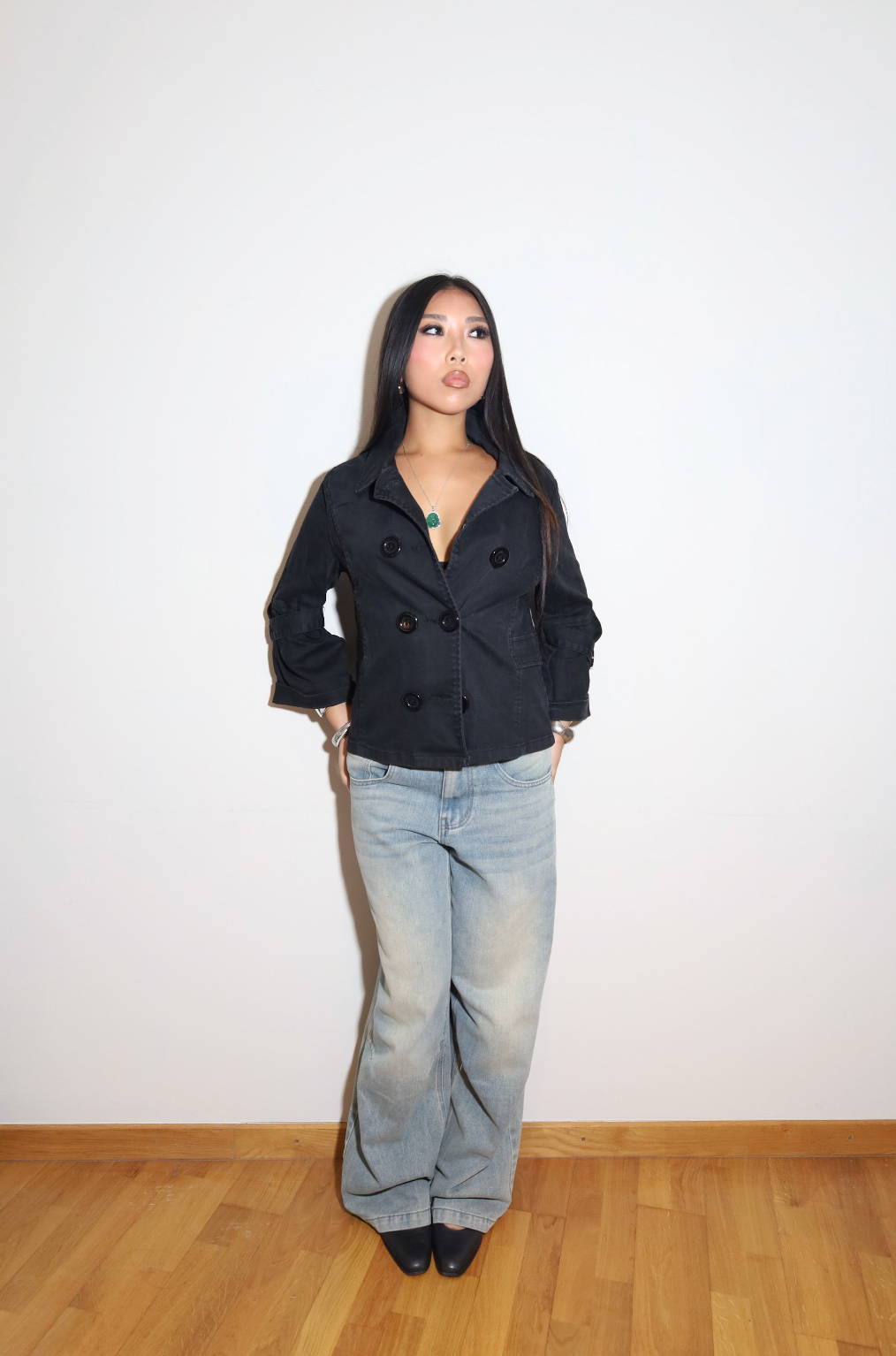 Black Peacoat Jacket