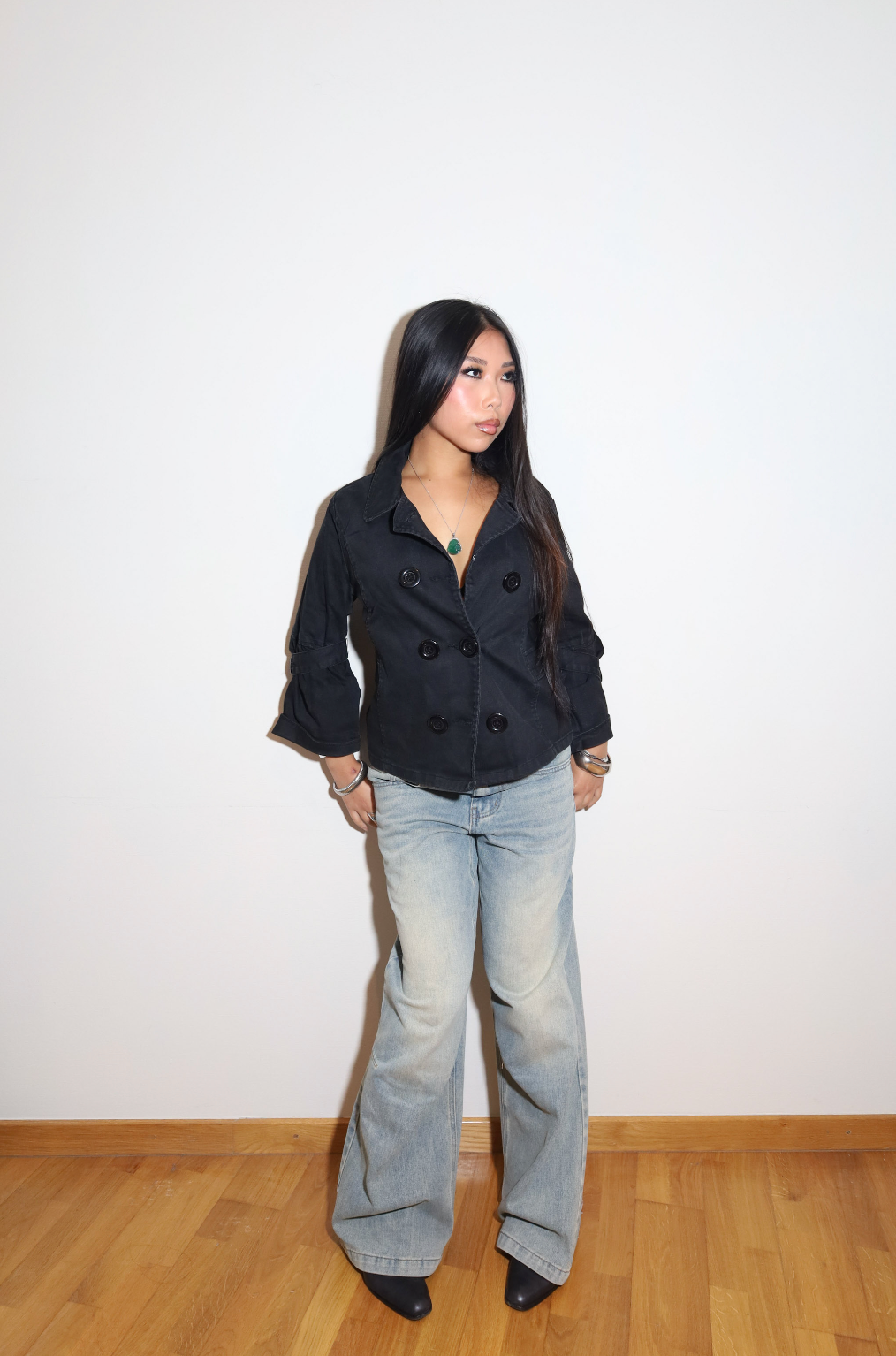 Black Peacoat Jacket