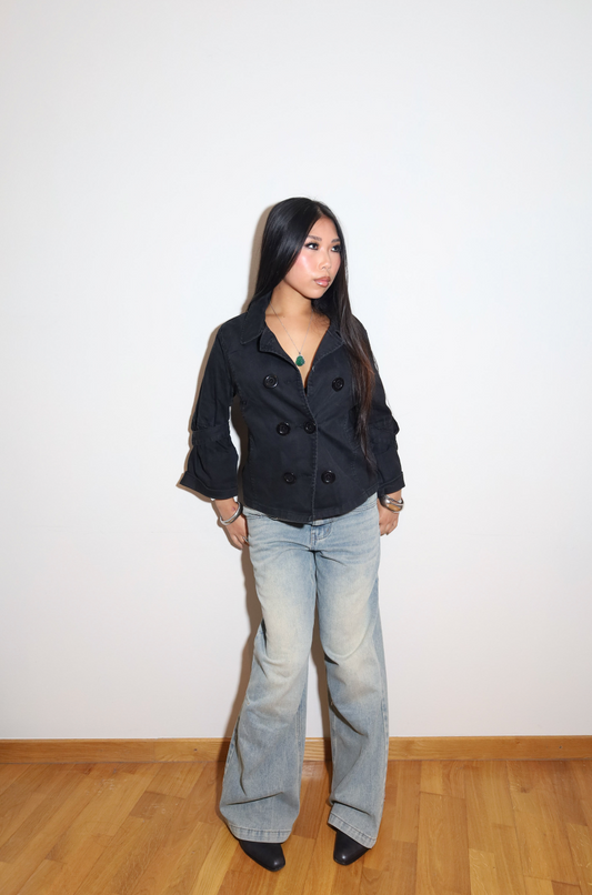 Black Peacoat Jacket