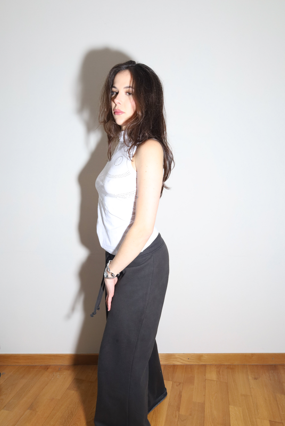 Glitter Detail Sleeveless Top Bikkembergs