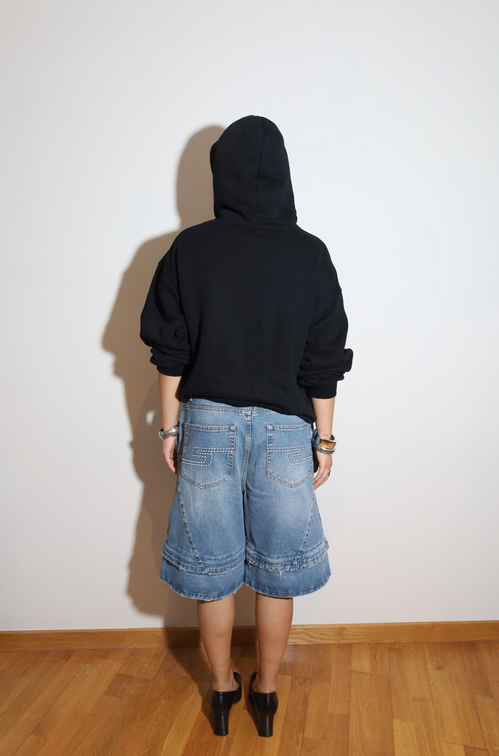 Oversized Denim Shorts